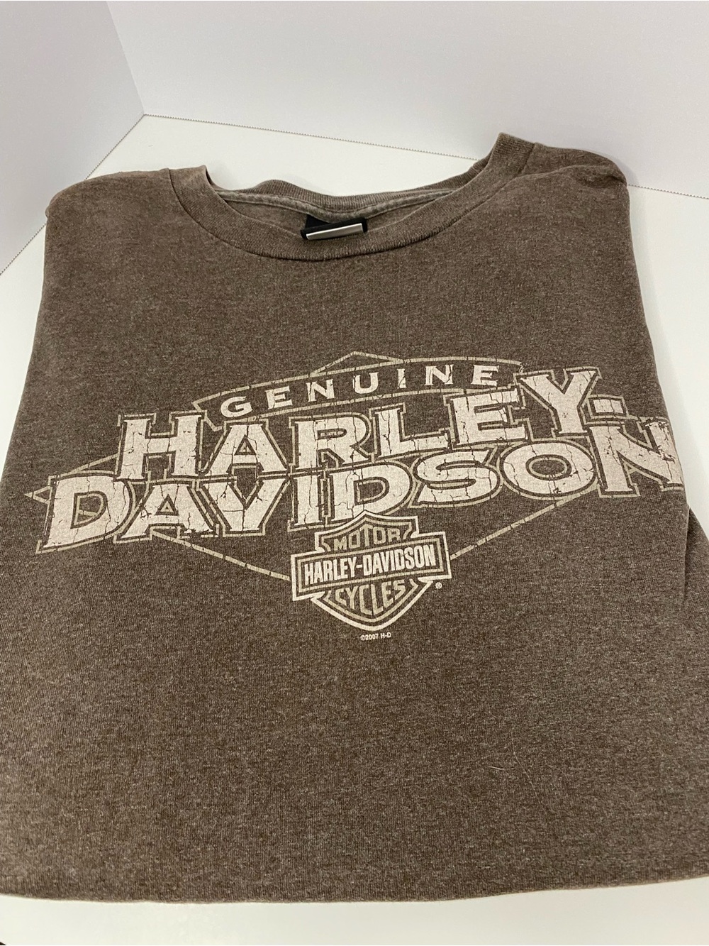 Harley-Davidson Brown Tee with Eagle Graphic 2007